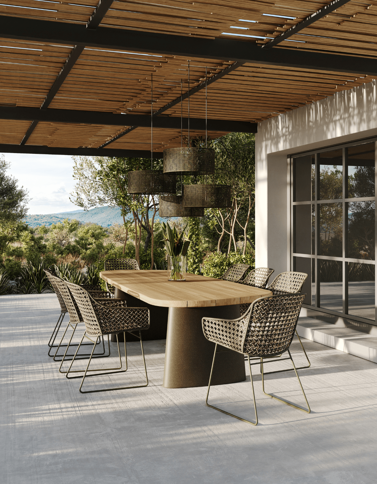 Mollymook Teak 300cm Dining Table - Sissonne Outdoor Dining Table Solid Teak