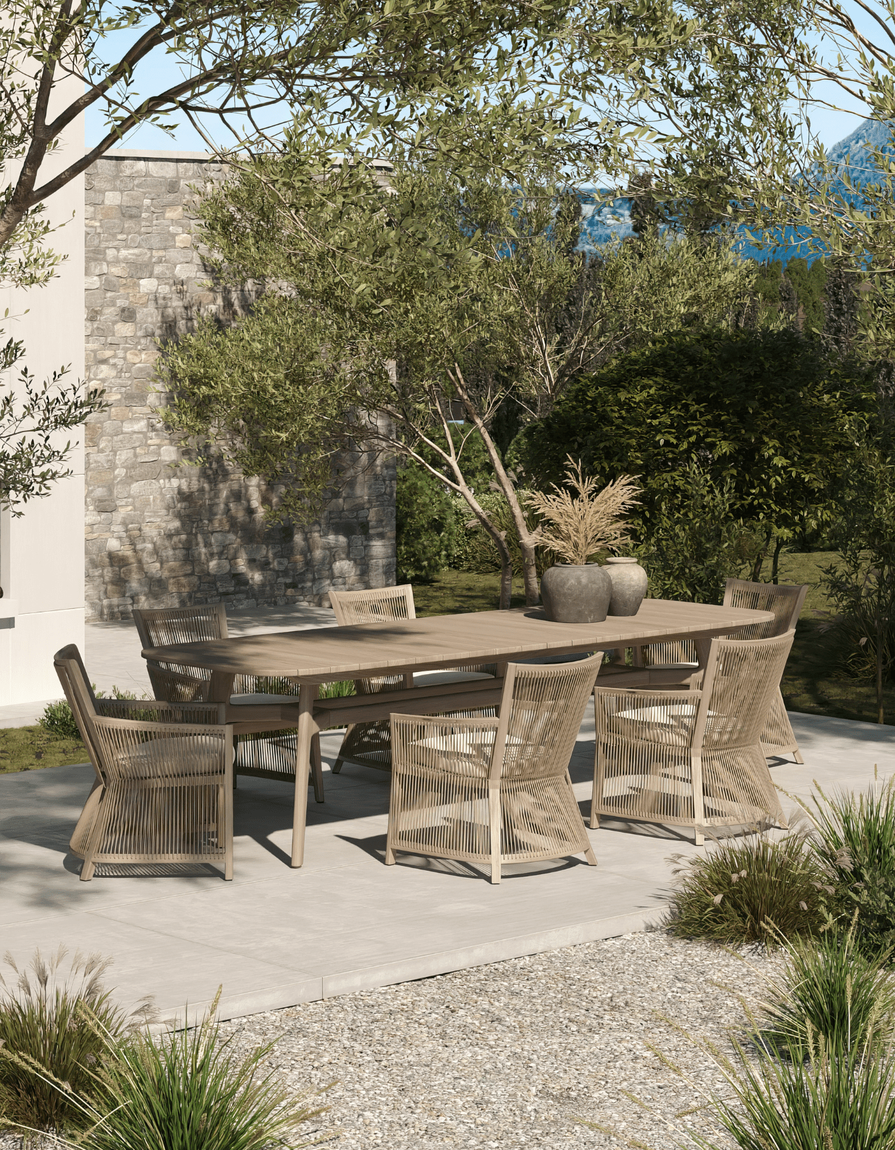 Eden Dining Table - Sissonne Outdoor Dining Table solid teak