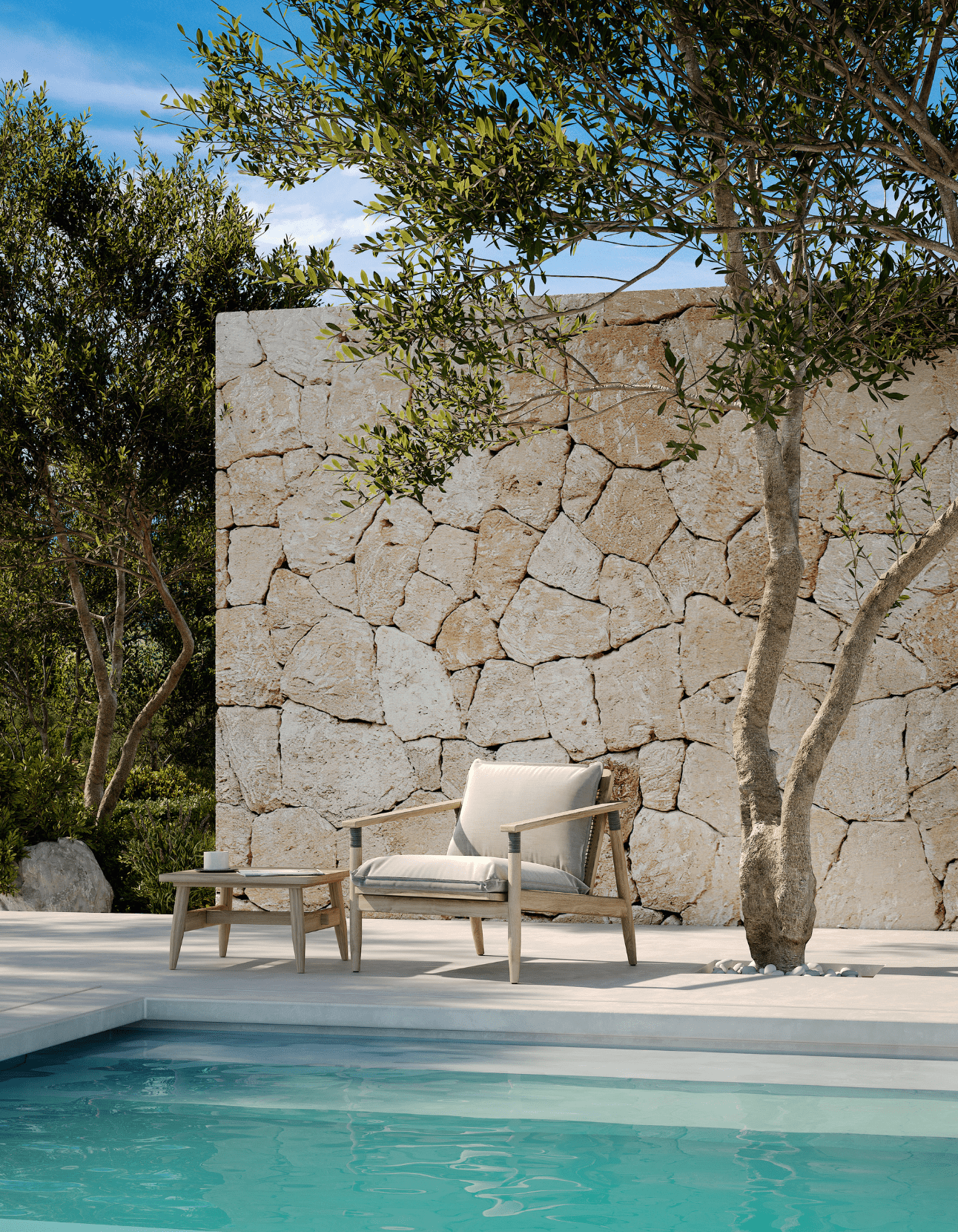 Blueys Side Table - Sissonne Outdoor Side Table teak