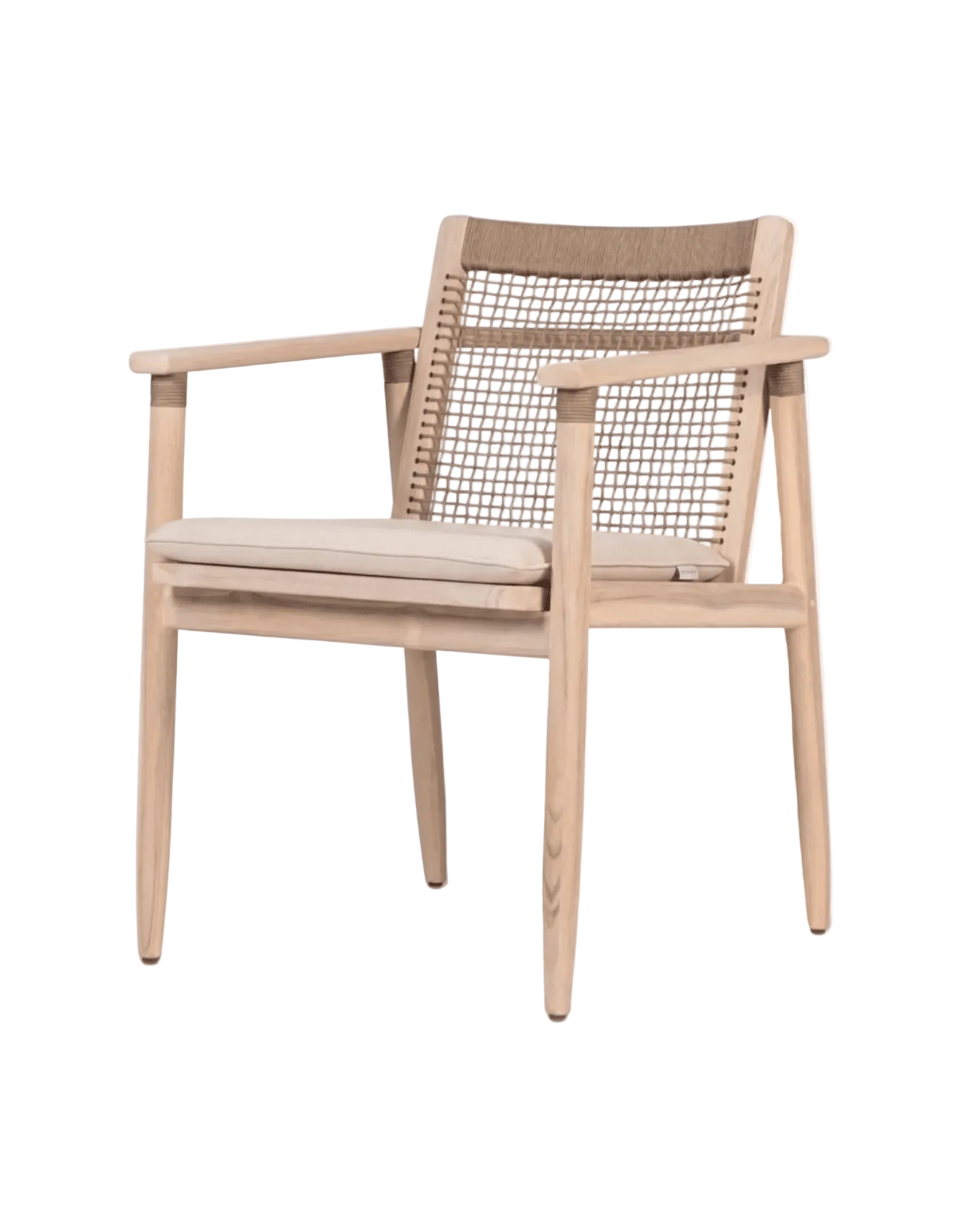 Blueys Dining Chair - Sissonne Outdoor Teak Rope Dining Chair