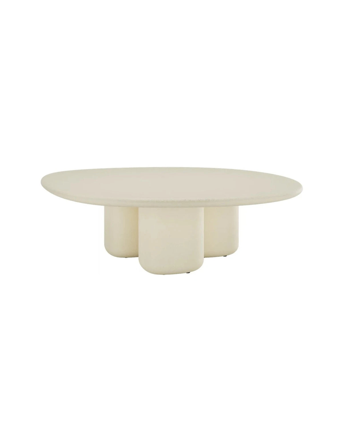 Byron Coffee Table 120cm in Limestone – warm off-white concrete outdoor coffee table