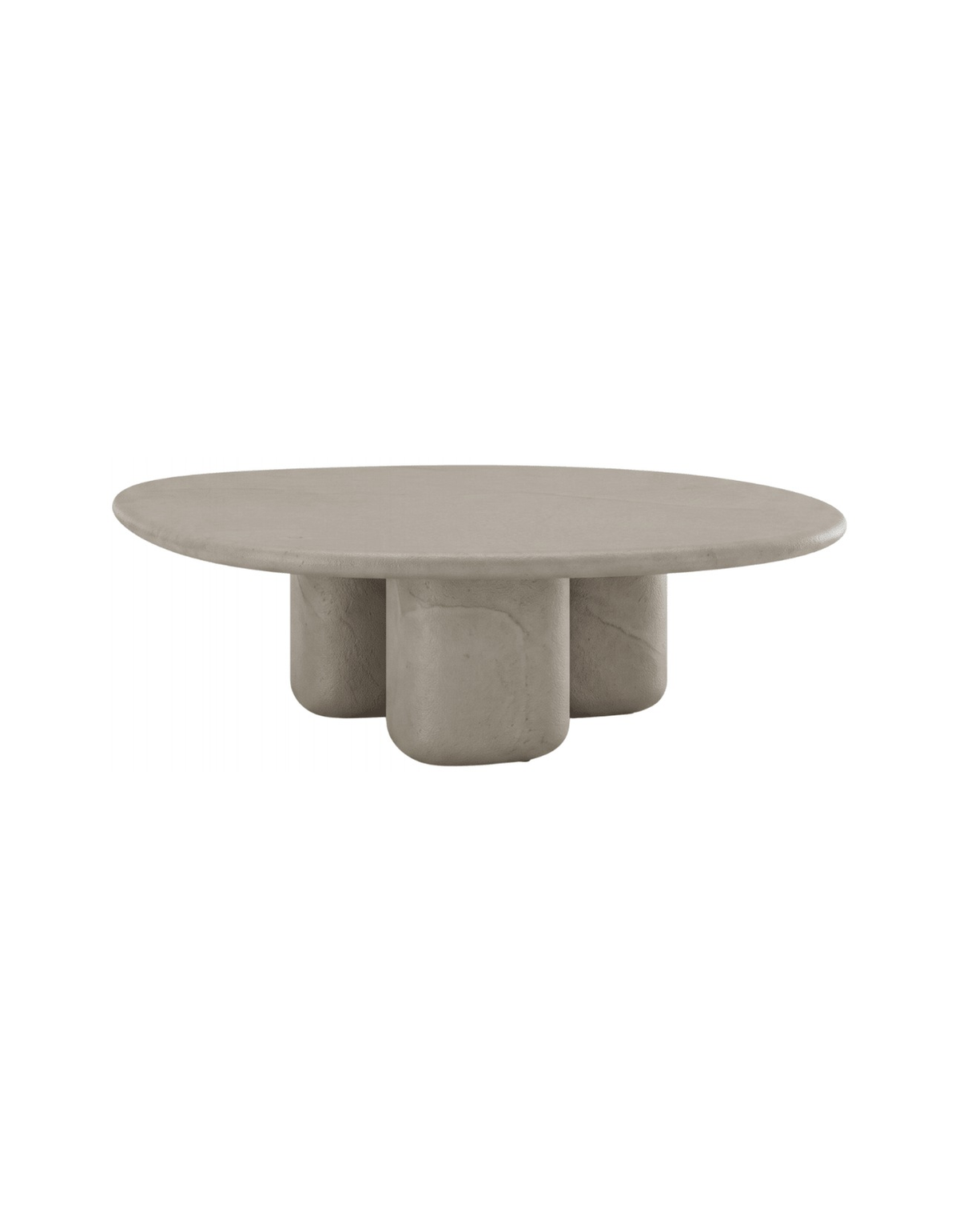 Byron Coffee Table 120cm in Putty – soft light grey concrete outdoor coffee table