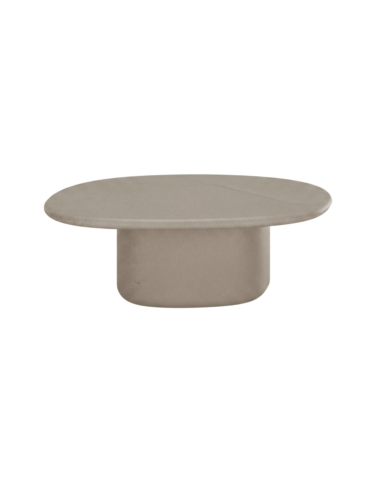 Byron Coffee Table 105cm in Putty – soft light grey concrete outdoor coffee table