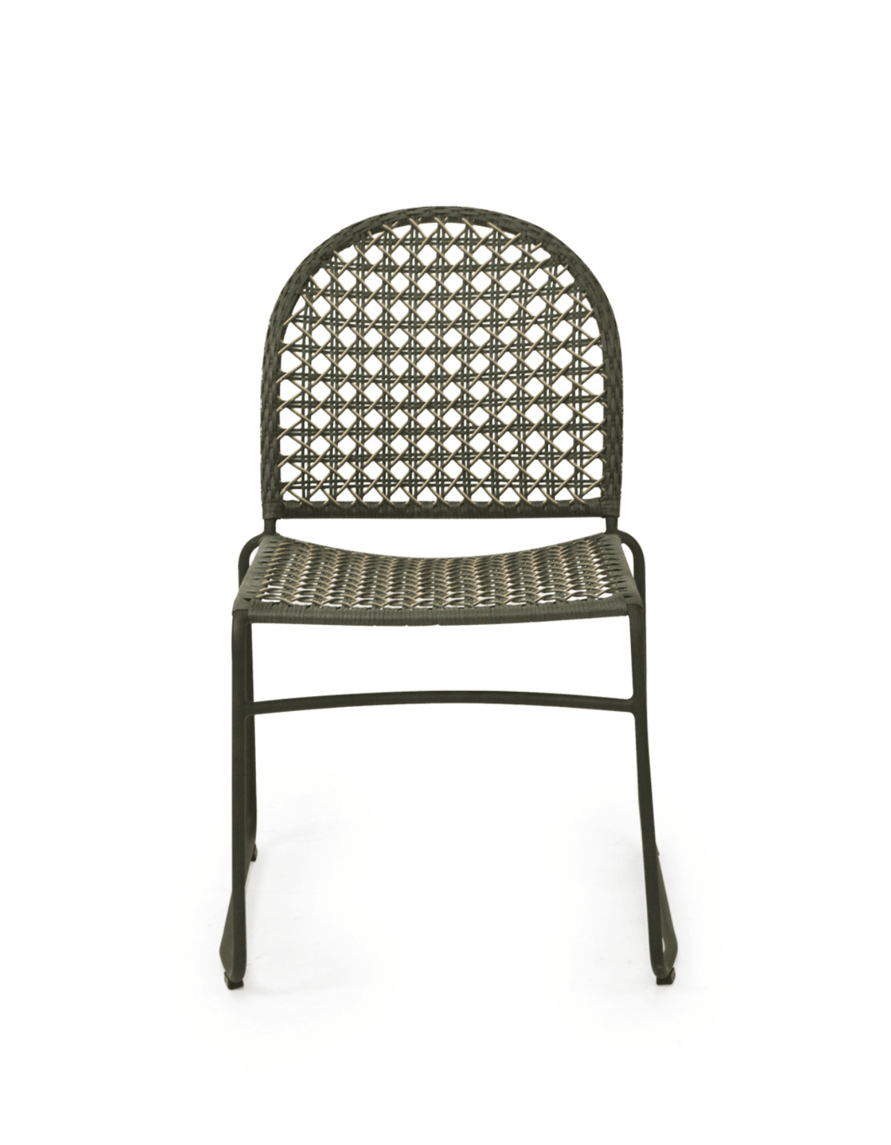 Mollymook Dining Chair in Forest Green – wicker outdoor furniture (view 2)