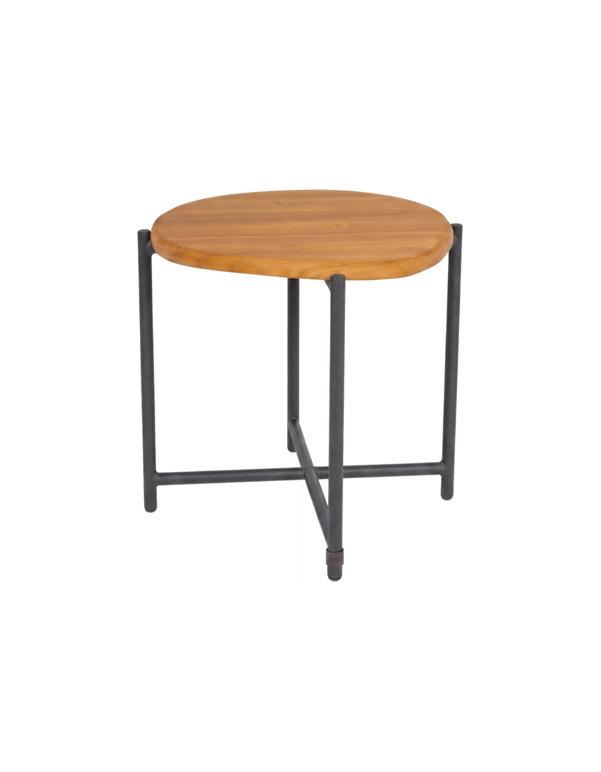 Cottesloe Side Table in Honey Teak, Forest Green – teak outdoor furniture
