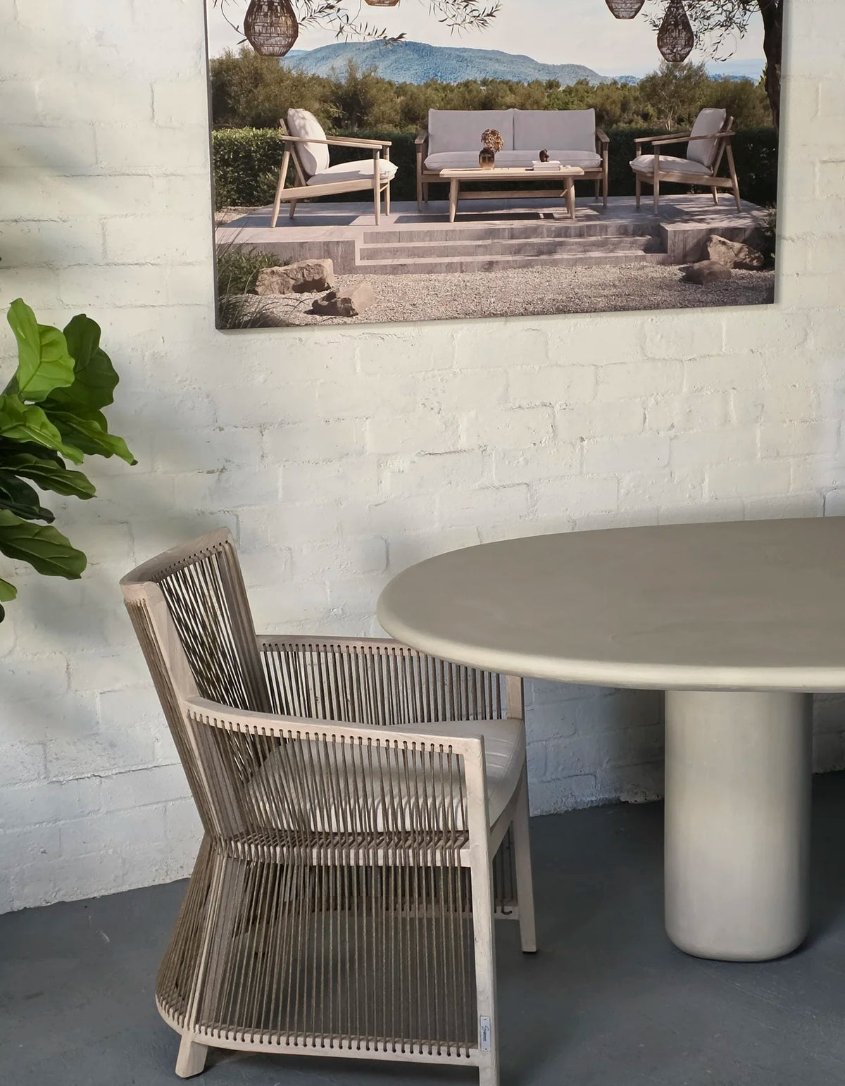 Eden Dining Chair - Sissonne Outdoor Dining Chair teak, side view
