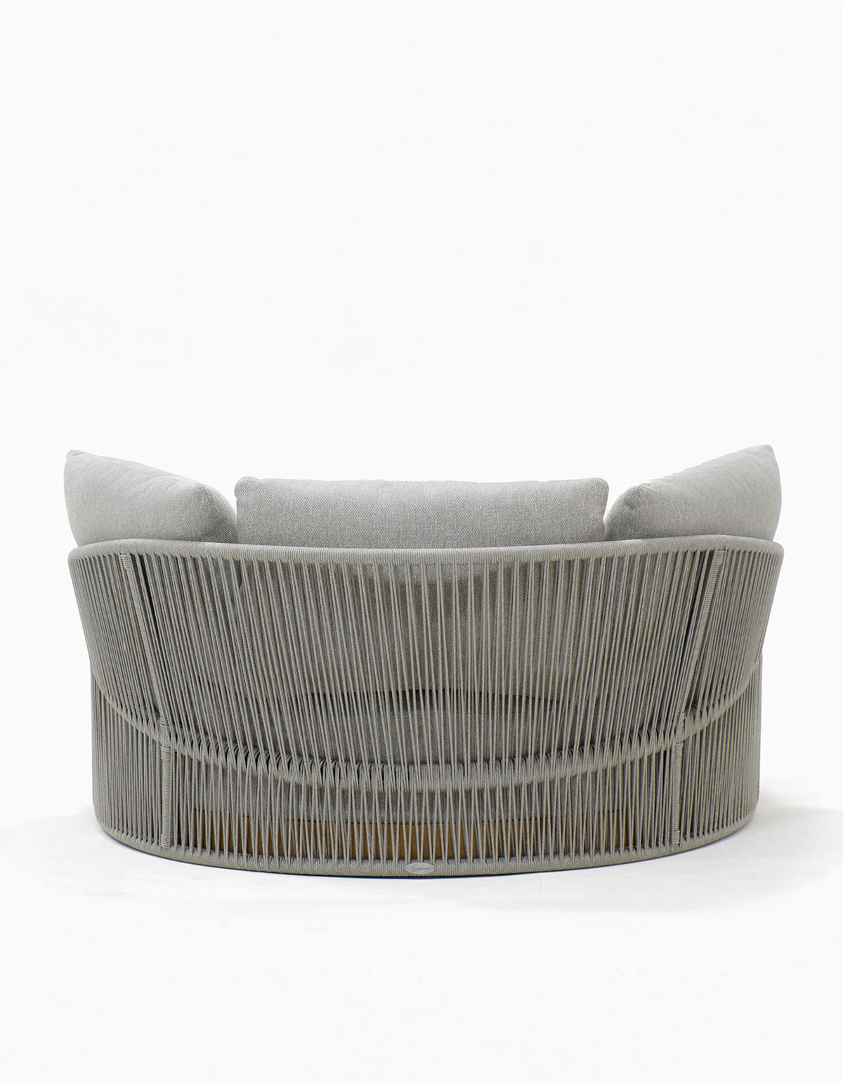 Merricks Jumbo Day Bed in light grey, back view