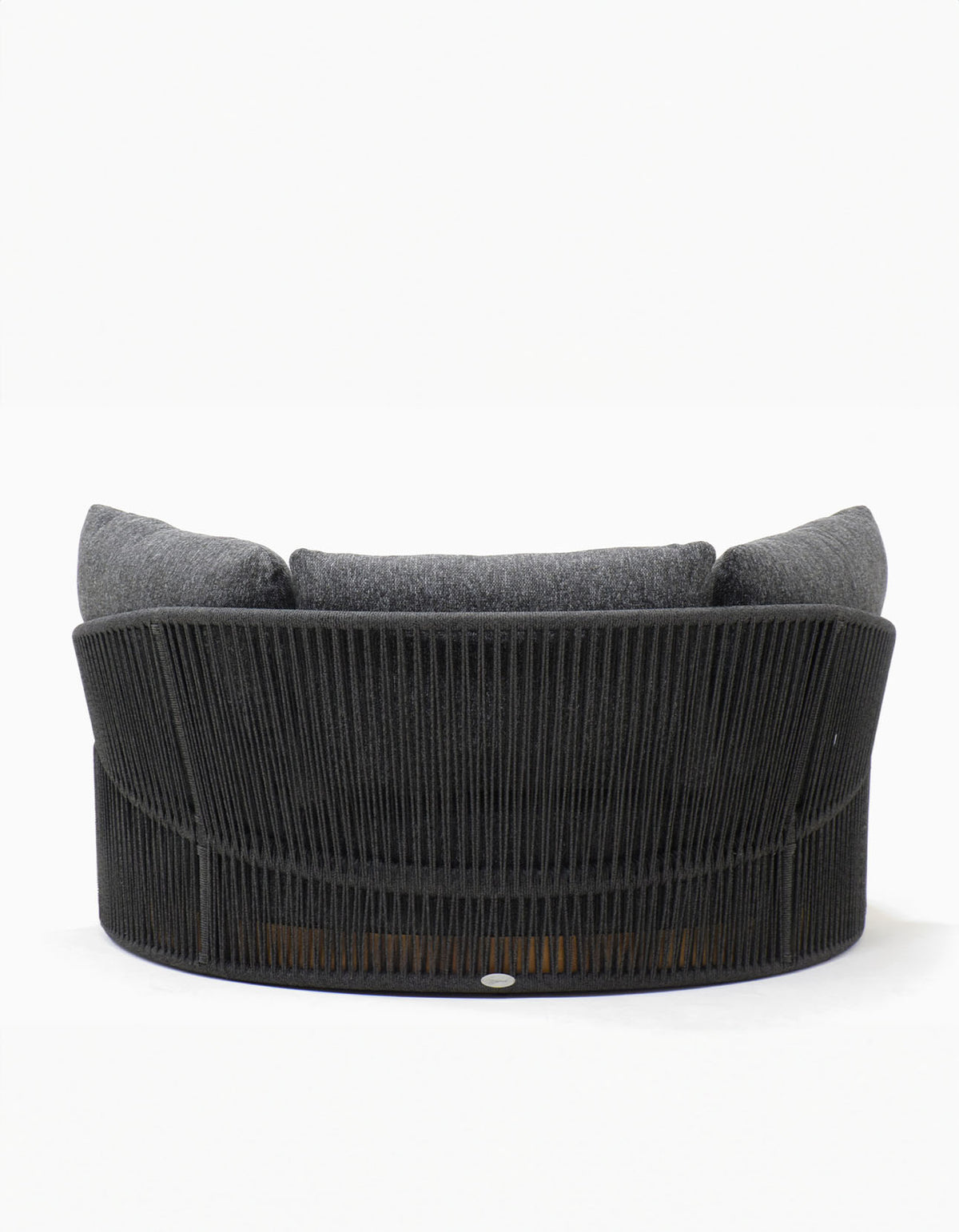 Merricks Jumbo Day Bed in charcoal, back view