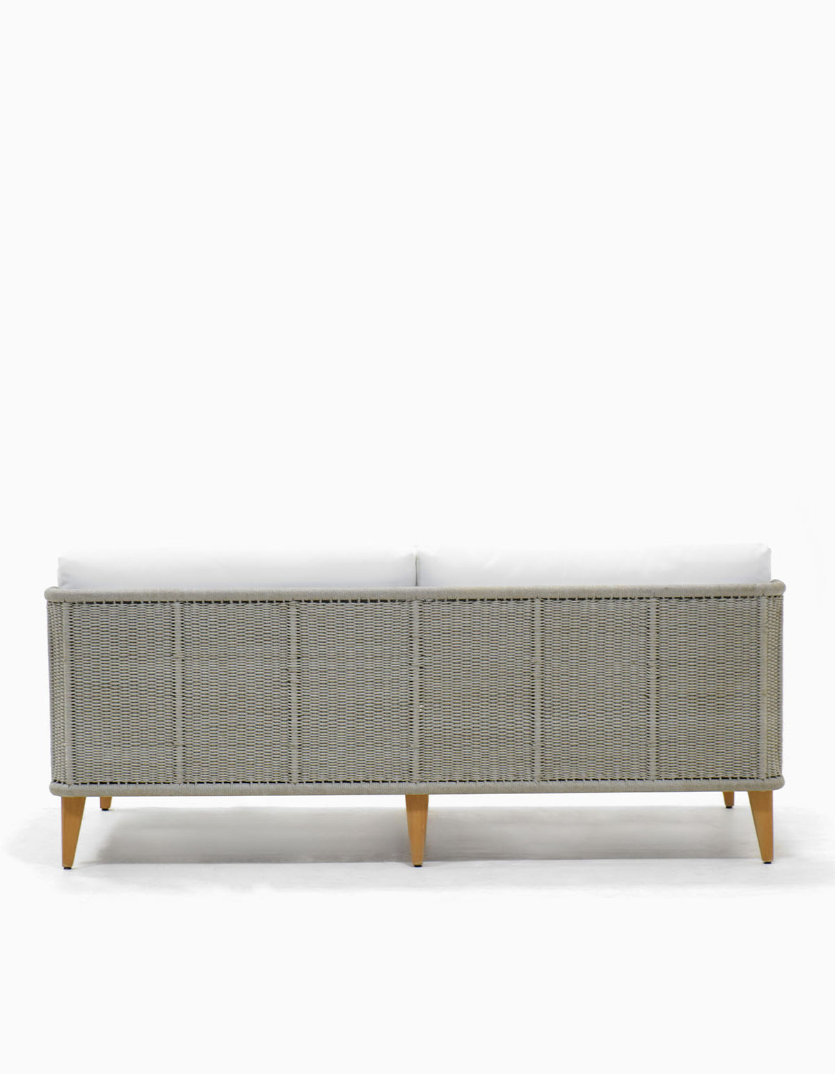 Noosa Sofa with light grey rope, back view
