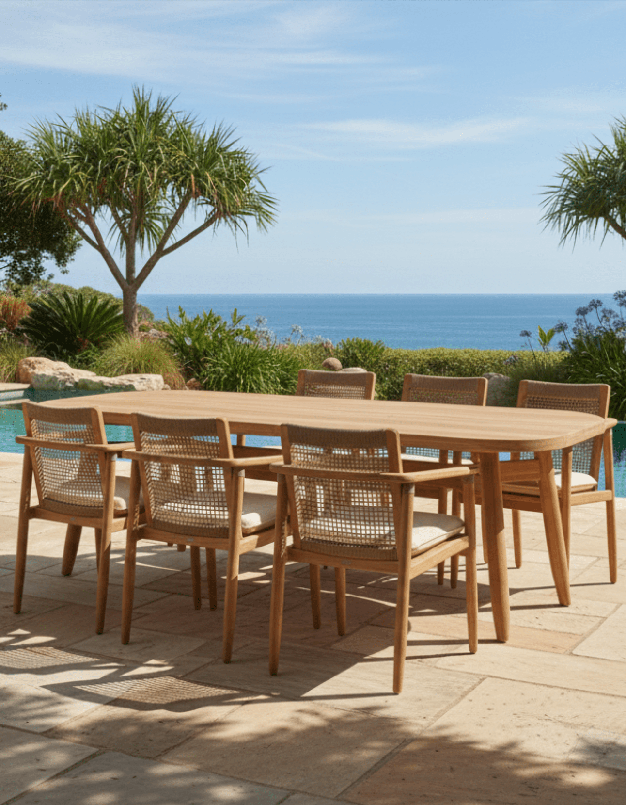 Dining Table with 6 x Chairs - Sissonne Outdoor