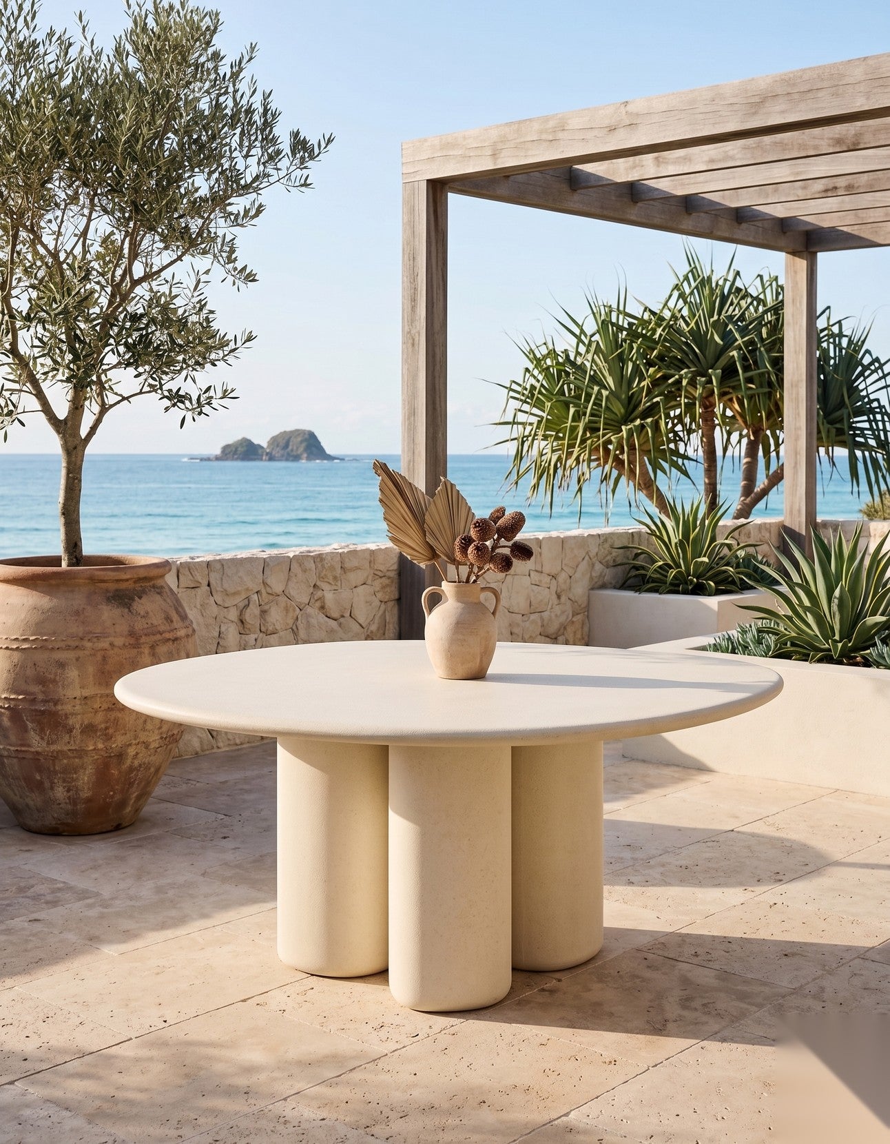 Byron Pebble Dining Table – 160cm