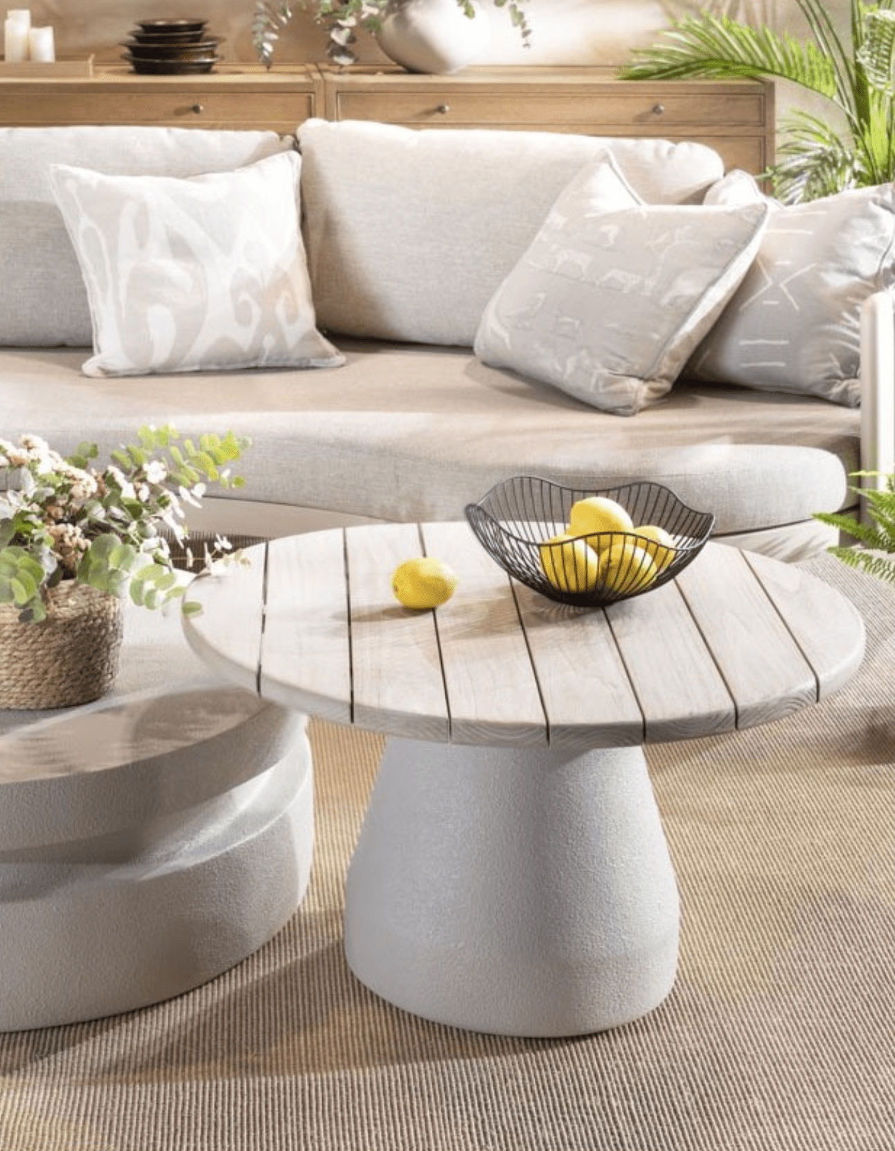 Mollymook Coffee Table 80cm Round - Sissonne Outdoor Teak Coffee Table