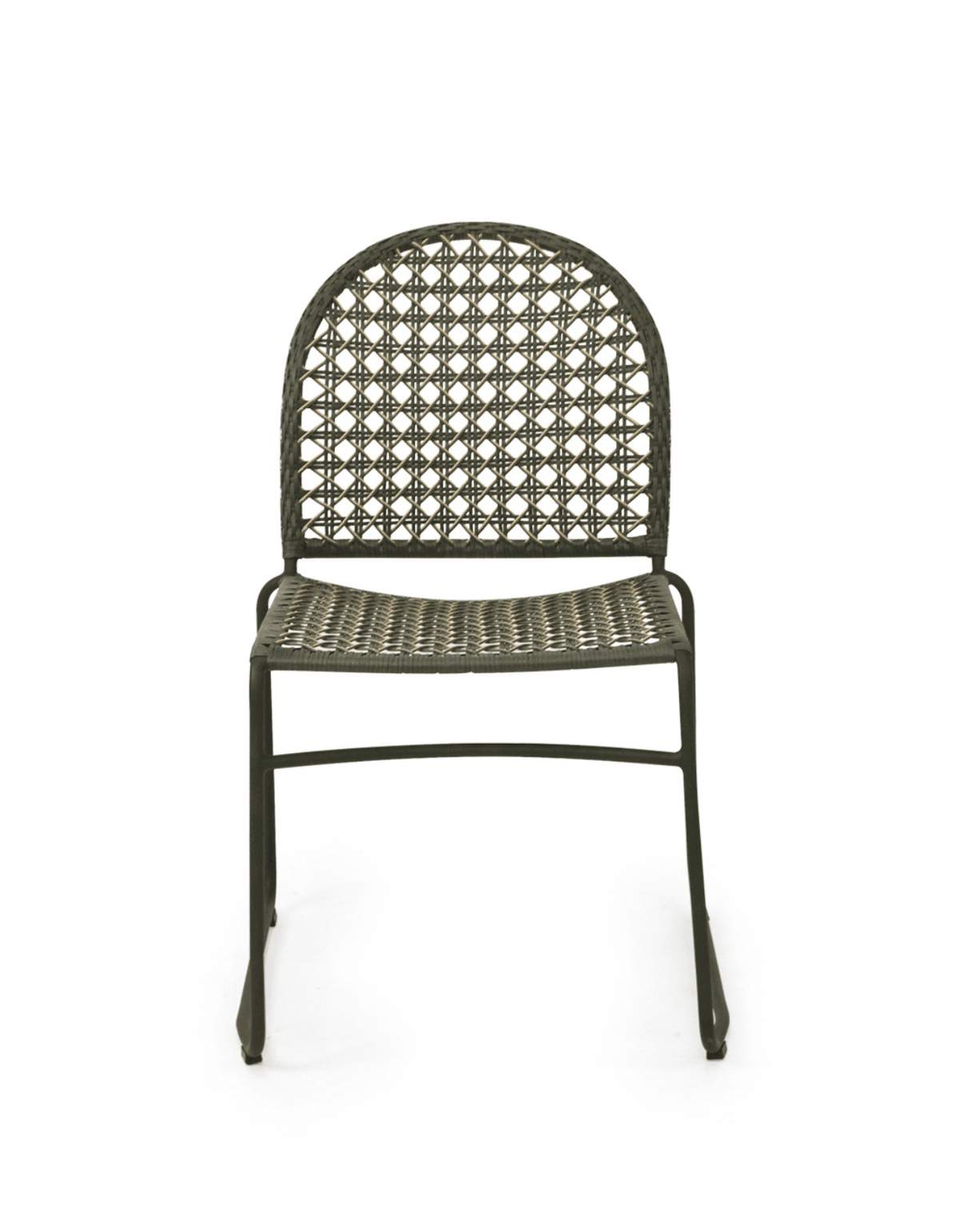 Mollymook Dining Chair in Forest Green – wicker outdoor furniture (view 2)