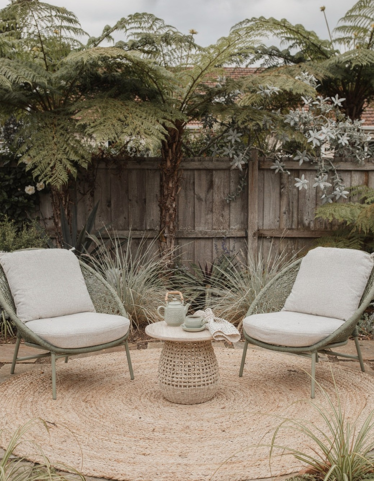 2 x Lounge Chairs & Side Table
