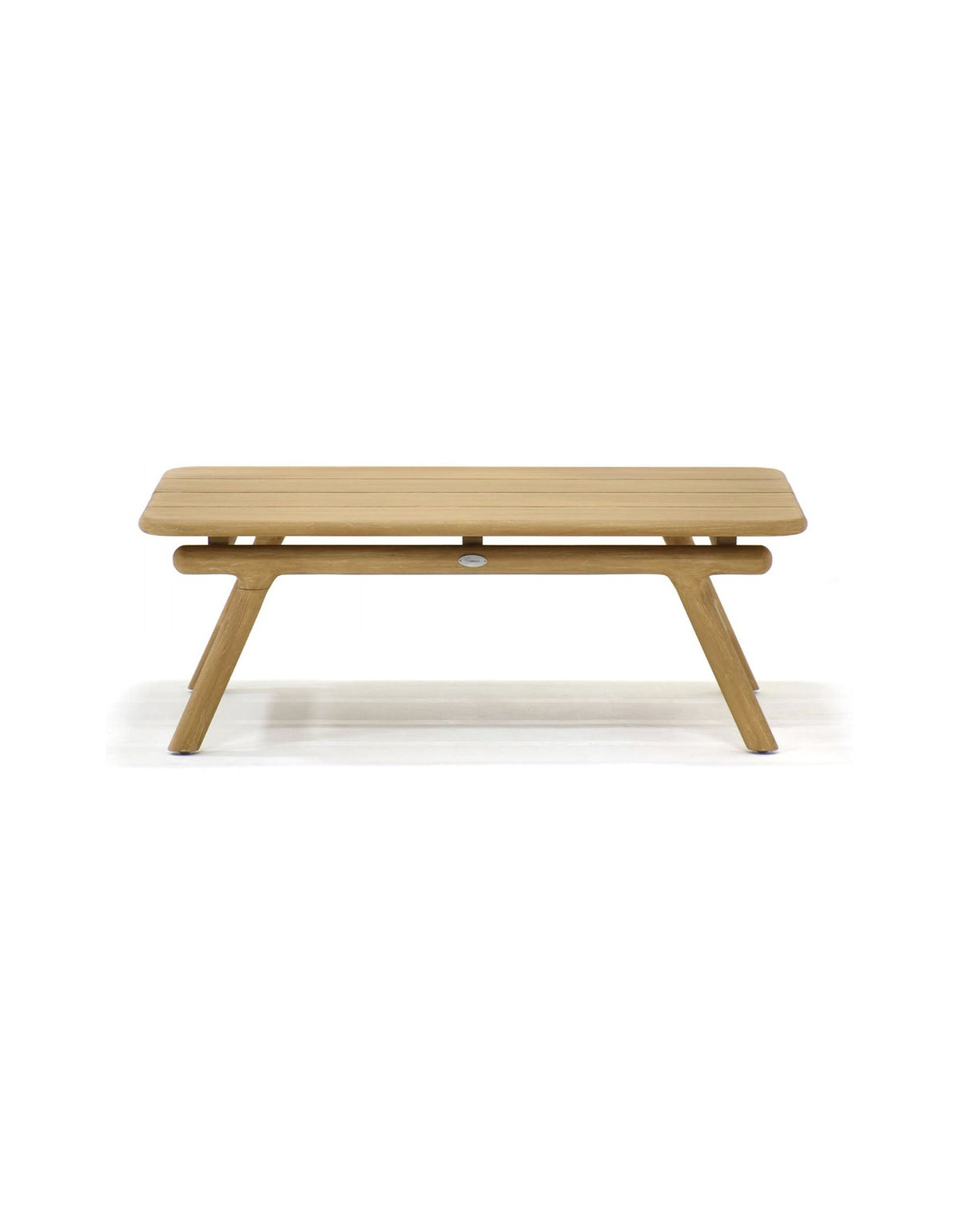 Avoca Coffee Table – rectangular solid teak outdoor coffee table, front view