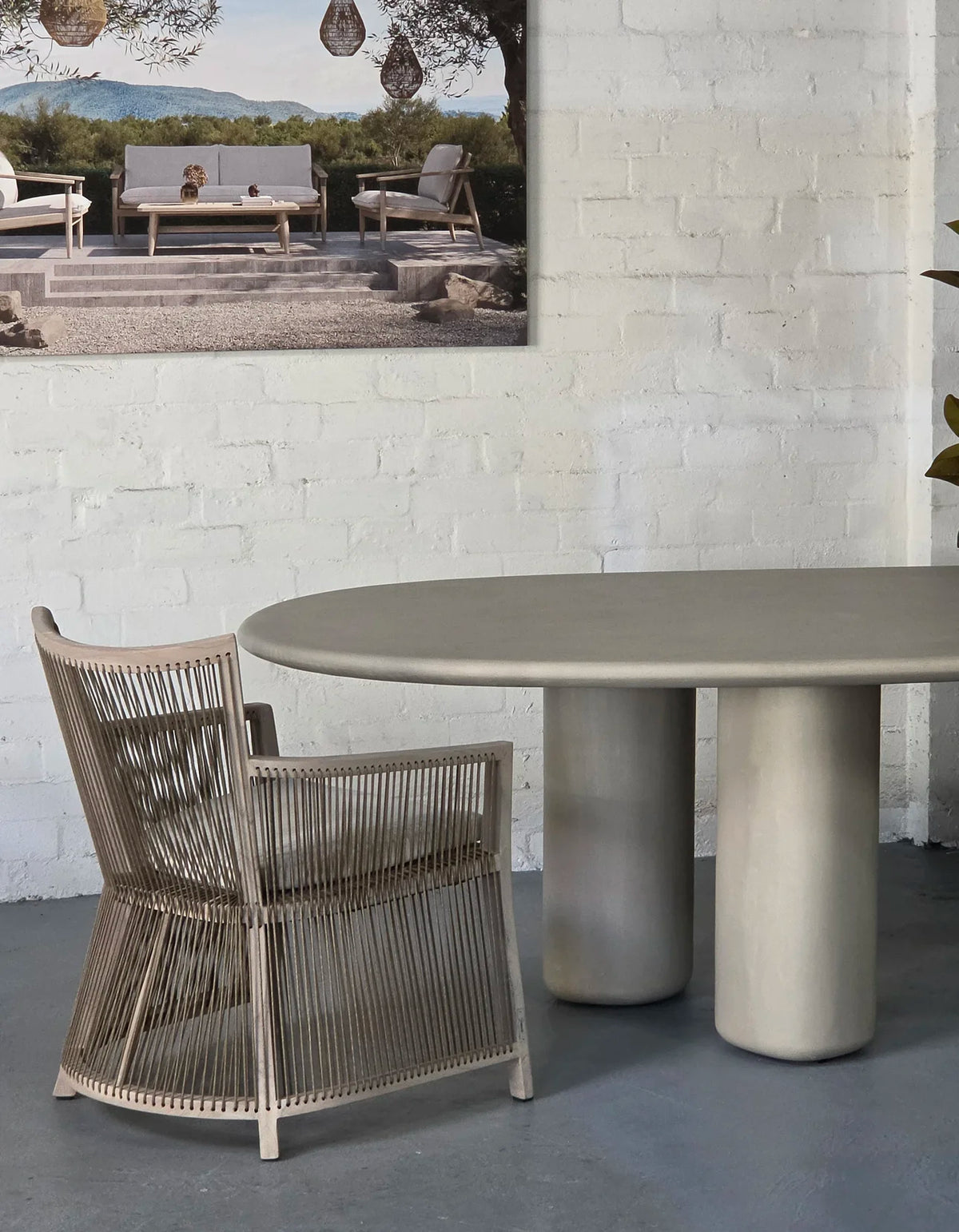 Eden Dining Chair - Sissonne Outdoor Dining Chair teak, back angled view