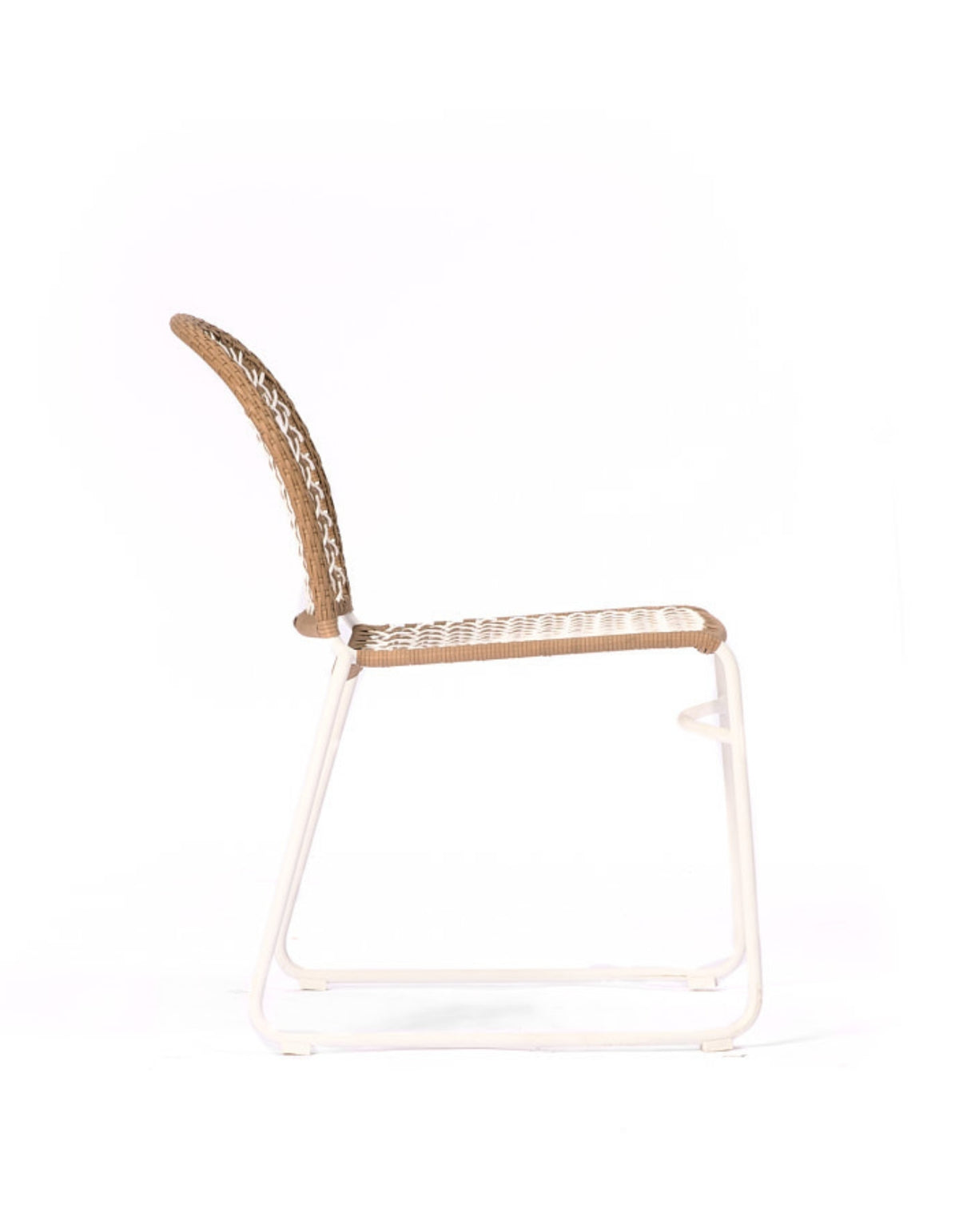 Mollymook Dining Chair in Linen, side view