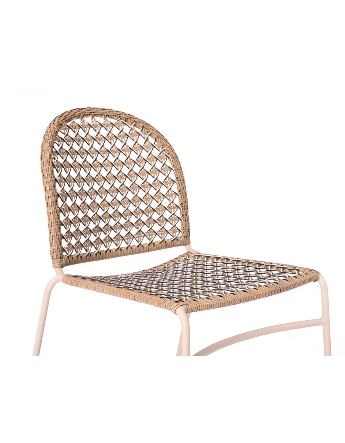 Mollymook Dining Chair in Linen, angled front view