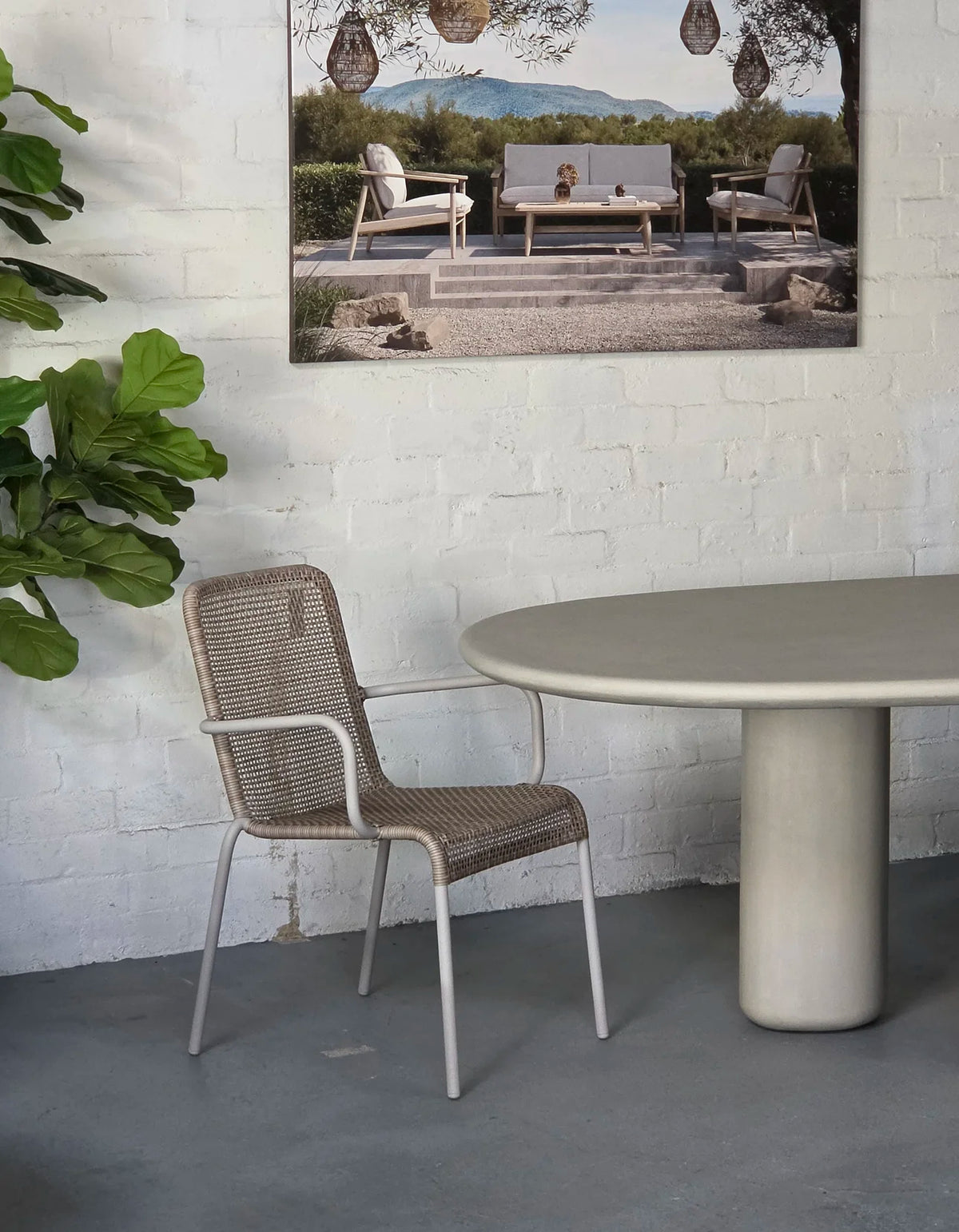 Ningaloo Stackable Dining Chair - Sissonne Outdoor Dining Chair, front angled view